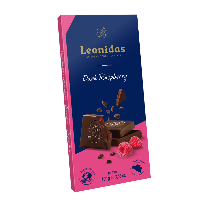 Tablette chocolat noir - Éclats de framboise Tablette chocolat noir - Éclats de framboise
